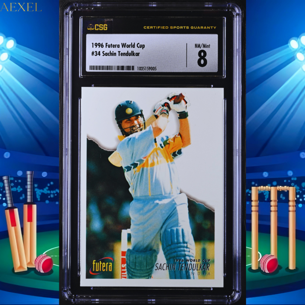 Sachin Tendulkar 1996 Futera #34 CGC Graded 8 Trading Card
