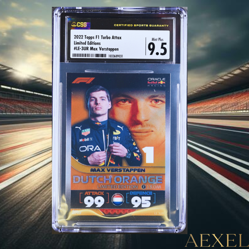 MAx Verstappen Dutch Orange Limited F1 Turbo Attax 2022 CGC 9.5 Top Pop LE 3UR