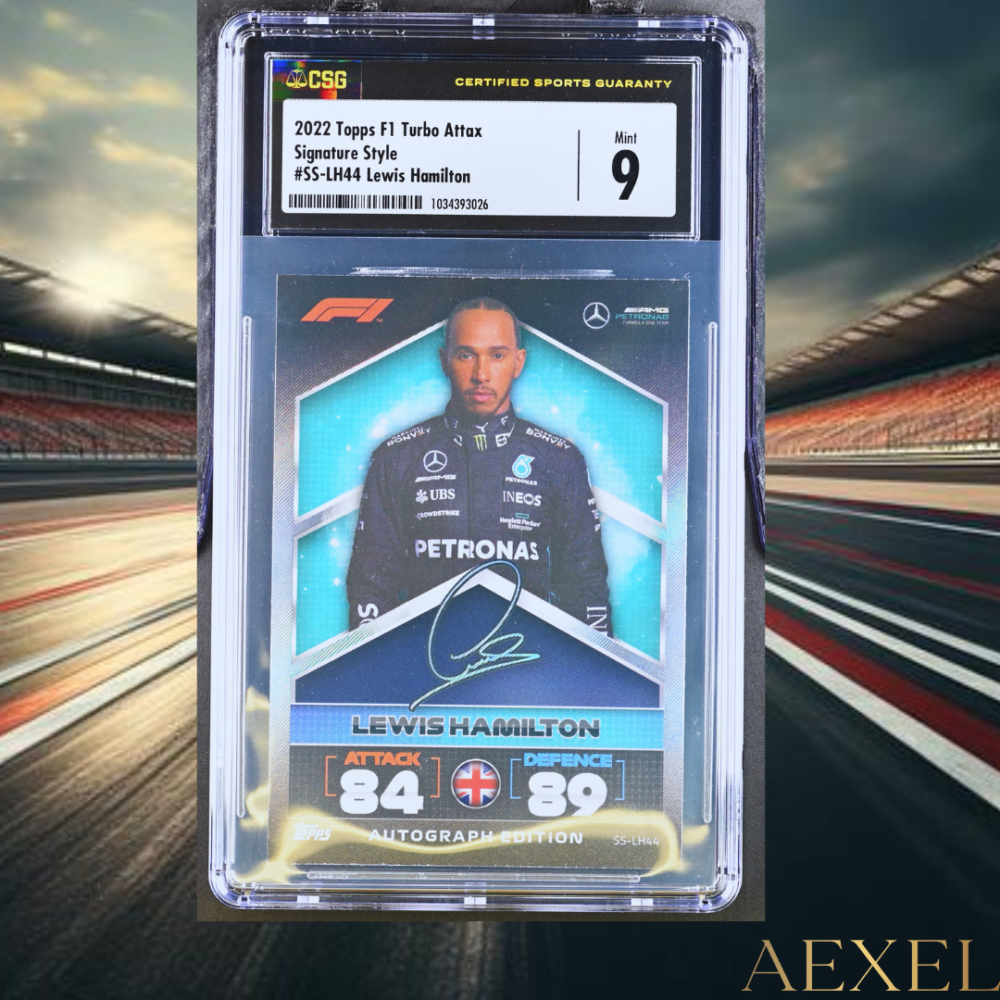 Lewis Hamilton Turbo Attax 2022 Signature style CGC 9 MINT SS-LH44