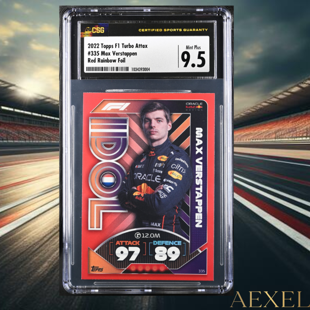 Max Verstappen Topps Turbo Attax 2022 Red Parallel CGC 9.5 F1 idol #335