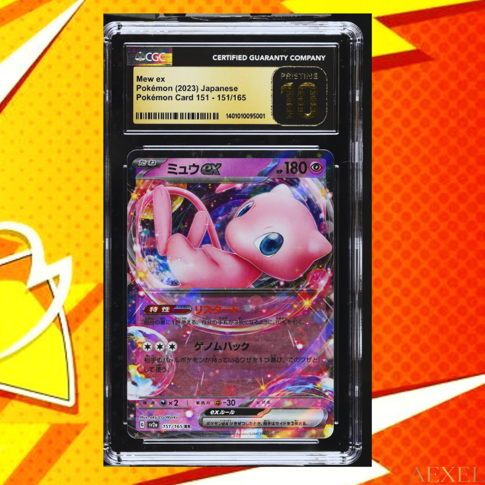 15 2023 Pokémon Mew ex - Pokémon Card 151 sv2a, Pristine 10 (CGC) Card #151/165 - Japanese