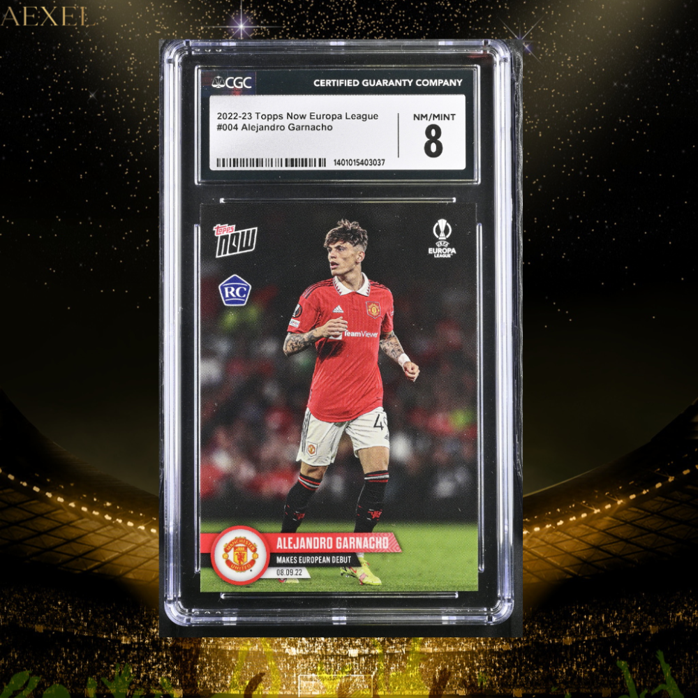 2022 Topps Now - Alejandro Garnacho Rookie Card RC MAnchester Debut CGC Graded 8 Mint