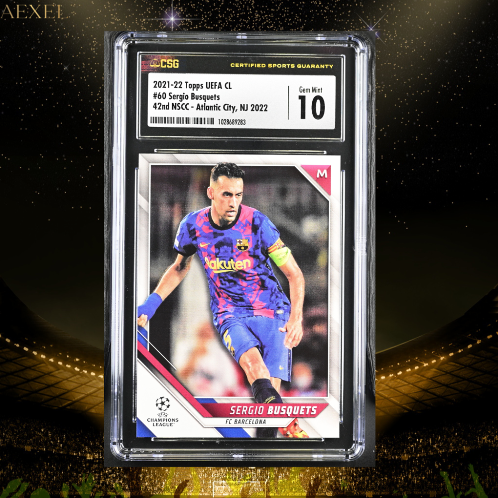 2022 Topps UEFA CL - Sergio Busquets #60 Barcelona CGC Graded 10 Gem Mint