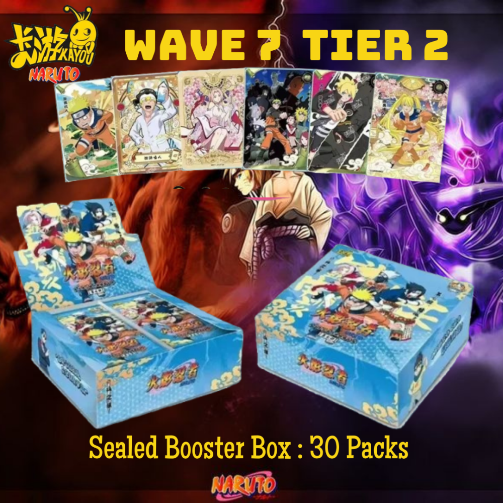 Kayou Naruto Wave 7 Tier 2 Sealed Booster Box ( 30 Packs ) 2024 Latest