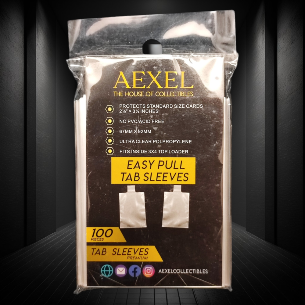 Aexel Tab Pull Sleeves Premium Archival Quality 100 Pcs Pack