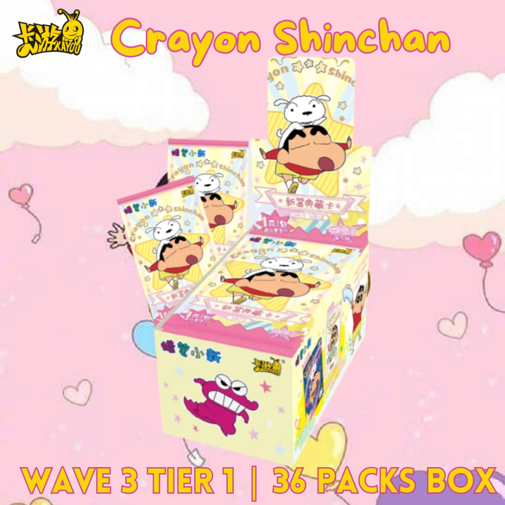 Kayou Schinchan Wave 3 Tier 1 Sealed Booster Box 36 Packs box 3 Cards per Pack  Crayon Shinchan