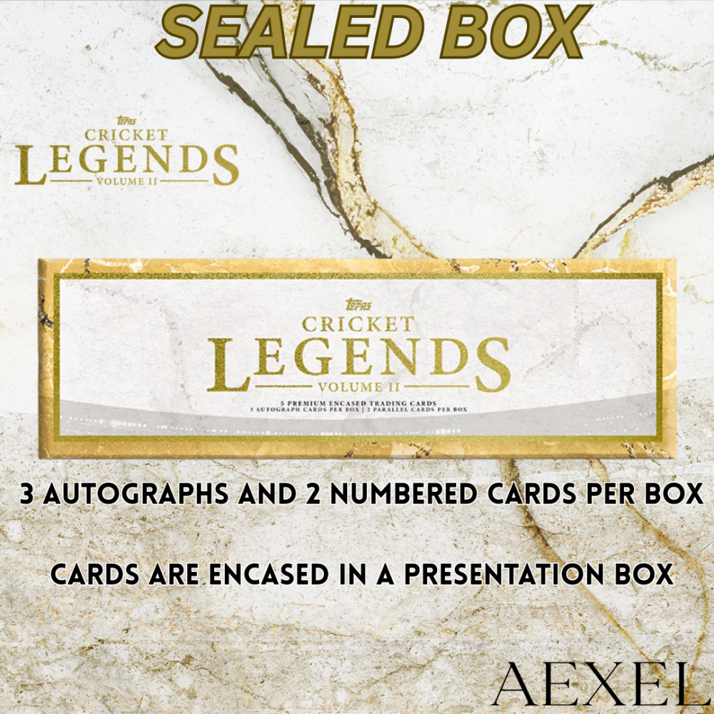 Topps Cricket Legends of the Game: Volume II Sealed Box of 5 Encased Cards 3 Auto & 2 Numbered