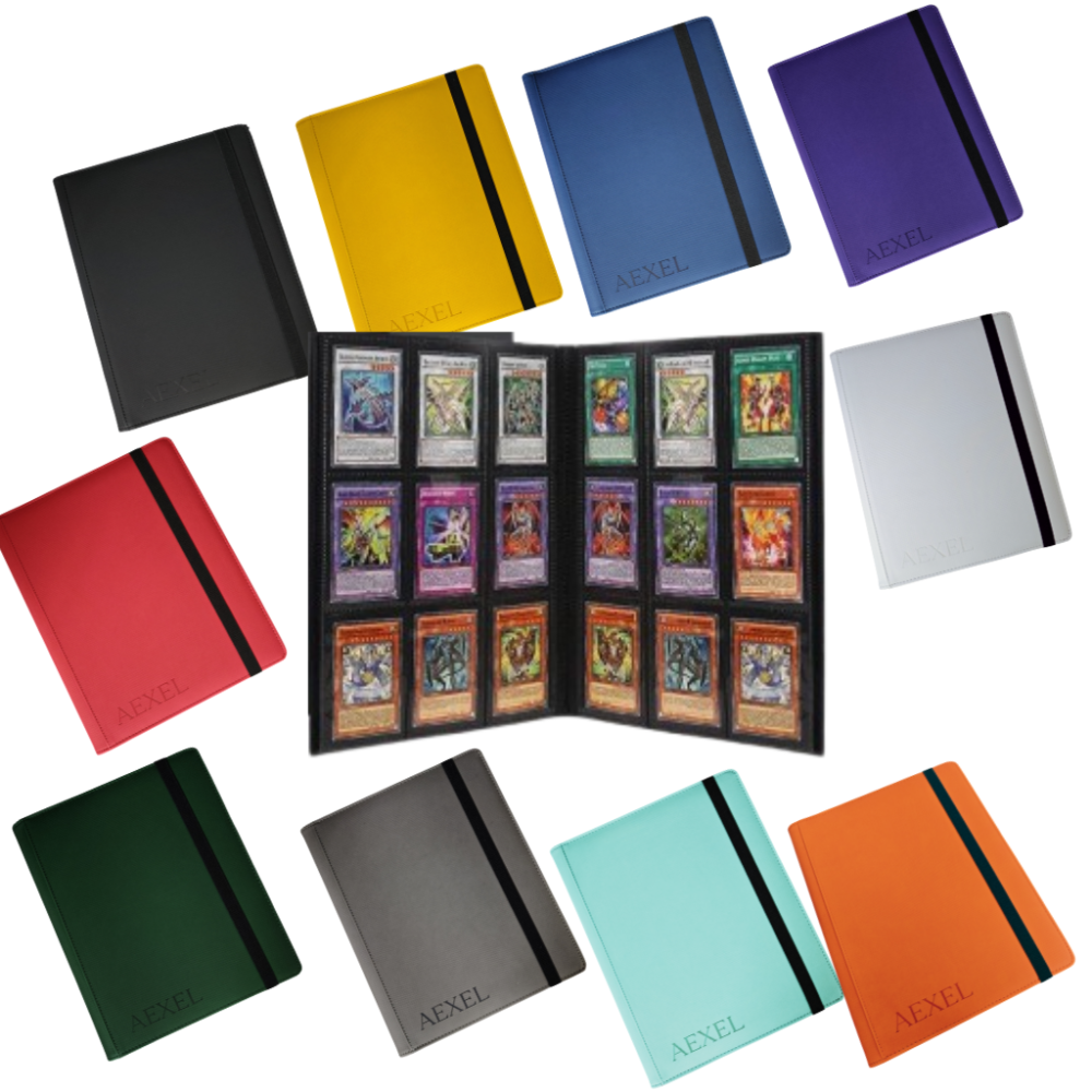 Aexel Premium 9 Pocket Hard Bound Strap Binder 360 Cards Capacity