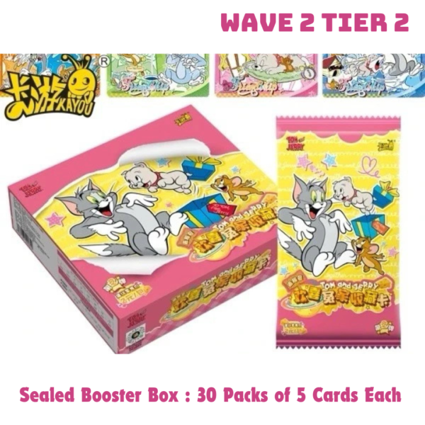 KAYOU Tom & Jerry Wave 2 Tier 2 Hobby Box – 30 Sealed Packs (150 Cards) Trading Card Collection