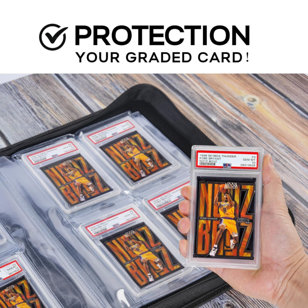 AEXEL Premium Graded Card Slab Binder – 40 Slab Capacity Zippered Album for PSA, BGS & CGC Graded Trading Cards
