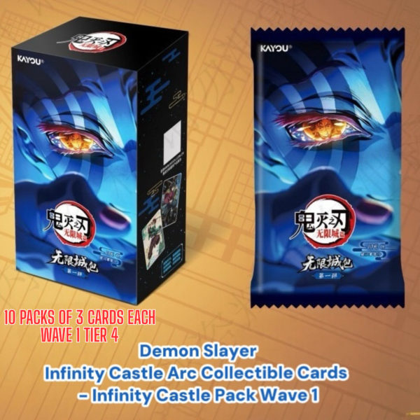 Kayou Demon Slayer Wave 1 Tier 4 Booster Box 2026 Chinese Infinity Castle Arc Trading Cards (10 Packs | 3 Cards Per Pack)