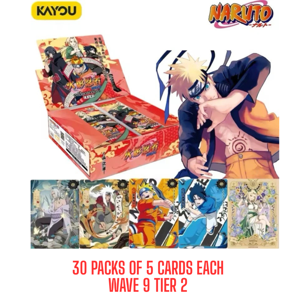 Kayou Naruto Wave 9 Tier 2 Booster Box 2026 Chinese Sealed Anime Trading Cards (30 Packs | 4 Cards Each)