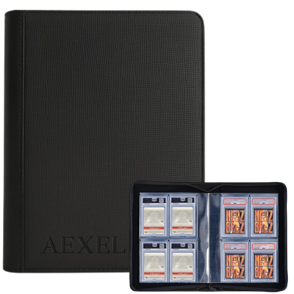 AEXEL Premium Graded Card Slab Binder – 40 Slab Capacity Zippered Album for PSA, BGS & CGC Graded Trading Cards