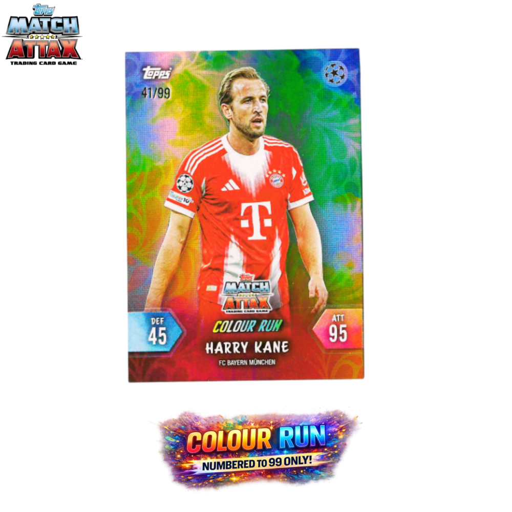 Topps Match Attax 2025/26 COLOR RUN EXCLUSIVE CARDS NUMBERED TO /99 ONLY INDIA EXCLUSIVE