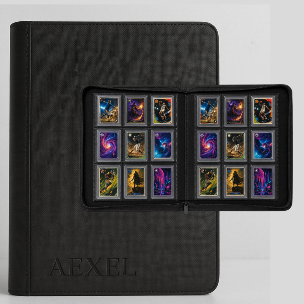 Aexel 9 Pocket TOP LOADER Binder 252 Cards Storage Premium Quality