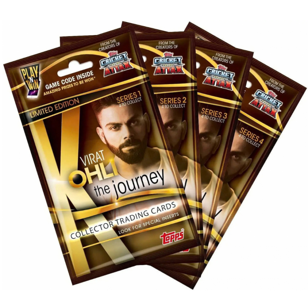 VIRAT KOHLI CRICKET ATTAX THE JOURNEY SET OF 4