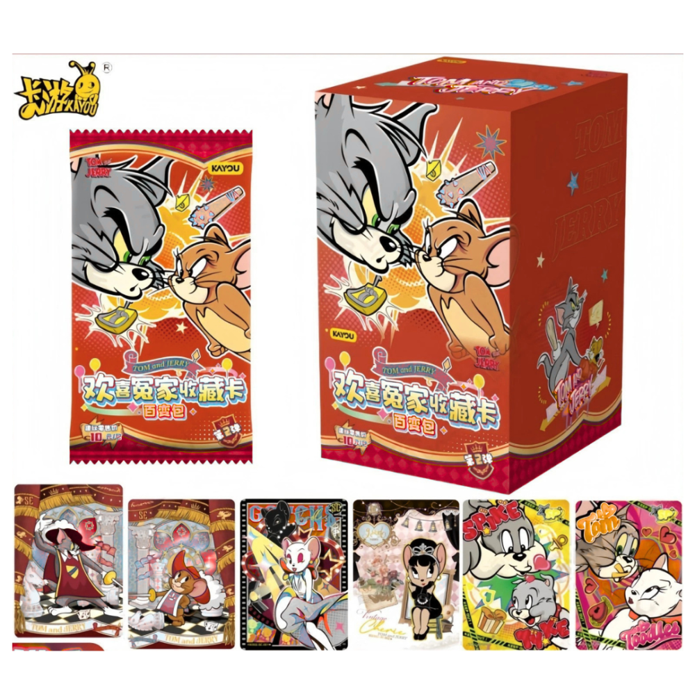 Kayou Tom and Jerry Wave 2 Tier 4 Premium Trading Cards Box – 18 Packs of 5 Cards Each .Officially Licensed product