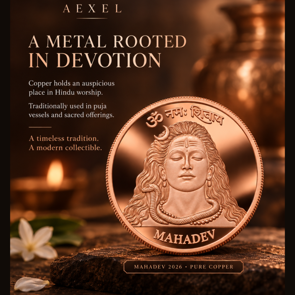 Adiman x Aexel: Mahadev 2026 Lord Shiva Commemorative Coin – Limited Edition Graded Slab
