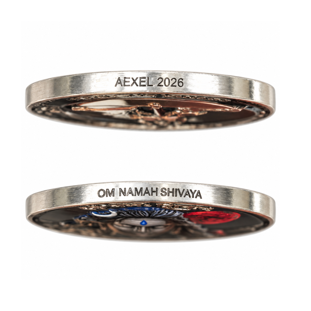 Adiman x Aexel: Mahadev 2026 Lord Shiva Commemorative Coin – Limited Edition Graded Slab