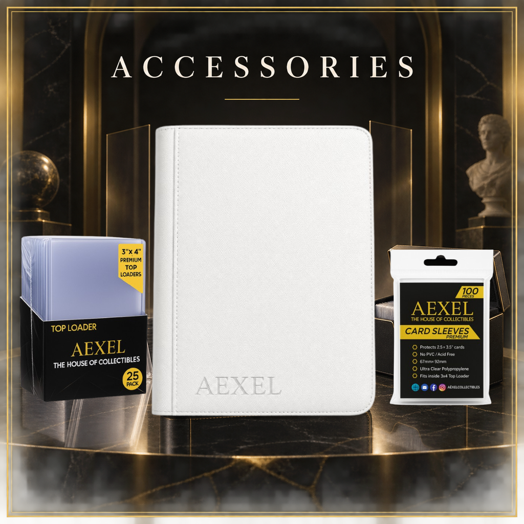 Trading card accessories and storage supplies at AEXEL