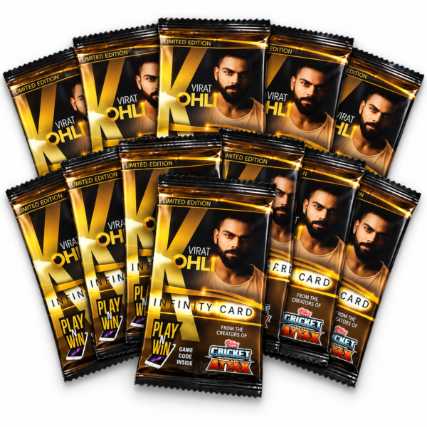 Topps Virat Kohli Cricket Attax Infinity Card 2019 – 10 Sealed Packs