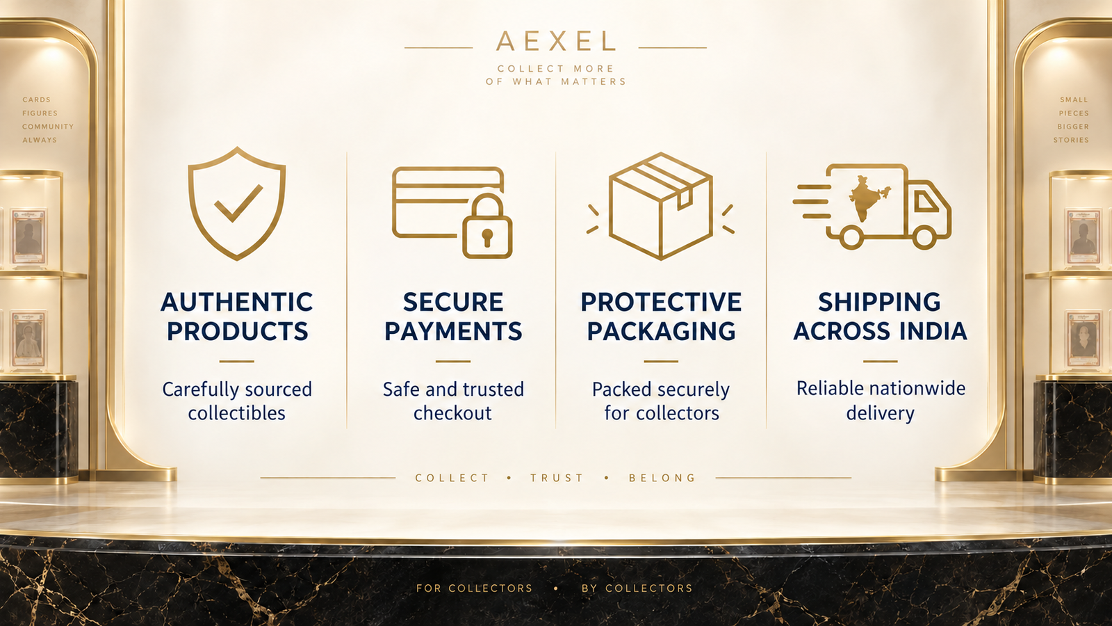AEXEL authentic products, secure payments, protective packaging and shipping across India