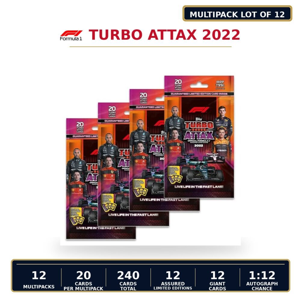 Turbo Attax 2022 Multipack Lot Of 12 F1 sealed trading card product