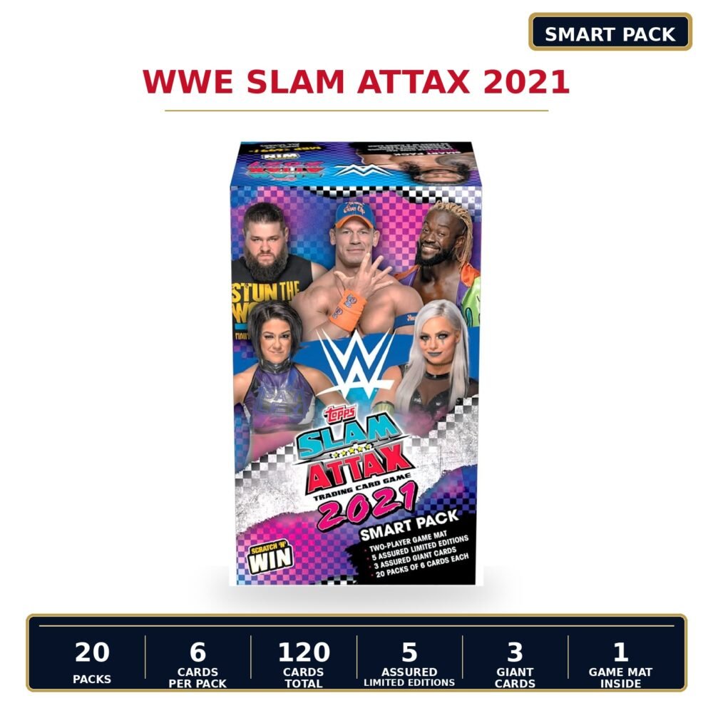 WWE Slam Attax 2021 Smart Pack sealed trading card product