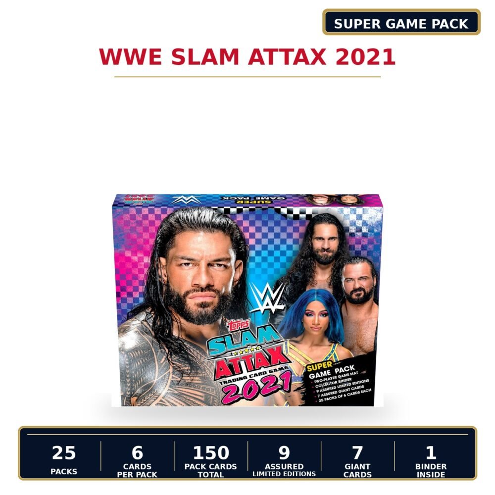WWE Slam Attax 2021 Super Game Pack sealed trading card product